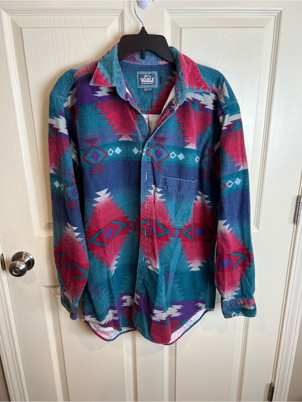 Vintage Woolrich cotton chamois Aztec Patterned  Shirt large